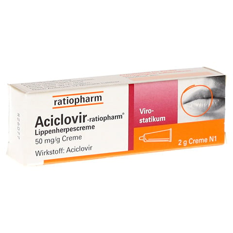 Aciclovir-ratiopharm Lippenherpescreme 2 Gramm N1