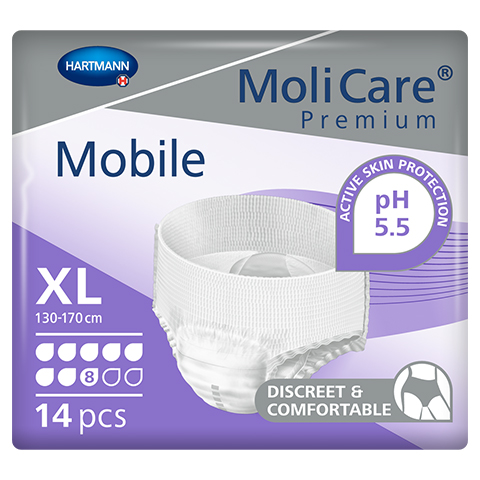 MOLICARE Premium Mobile 8 Tropfen Gr.XL 14 Stück