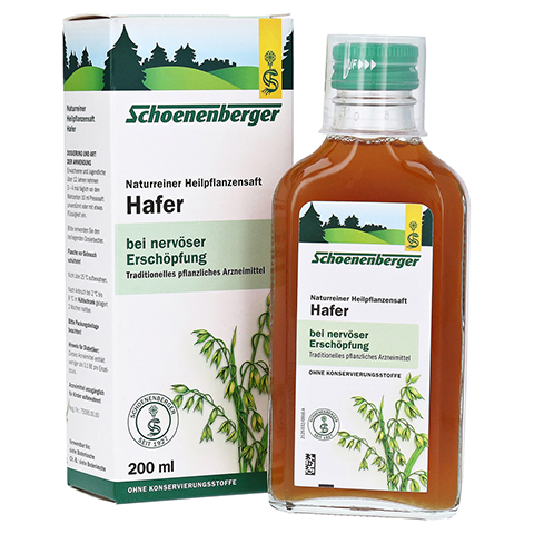 Hafer naturreiner Heilpflanzensaft Schoenenberger 200 Milliliter