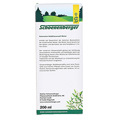 Mistel naturreiner Heilpflanzensaft Schoenenberger 200 Milliliter - Rckseite