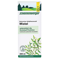 Mistel naturreiner Heilpflanzensaft Schoenenberger 200 Milliliter - Vorderseite
