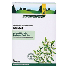 Mistel naturreiner Heilpflanzensaft Schoenenberger 3x200 Milliliter - Vorderseite