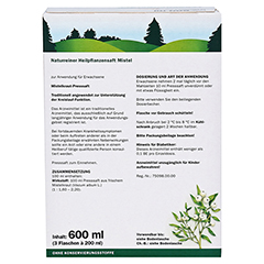 Mistel naturreiner Heilpflanzensaft Schoenenberger 3x200 Milliliter - Rückseite