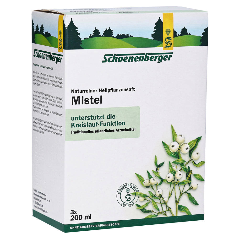 Mistel naturreiner Heilpflanzensaft Schoenenberger Saft 3x200 Milliliter