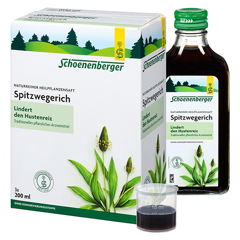 Spitzwegerich naturreiner Heilpflanzensaft Schoenenberger 3x200 Milliliter