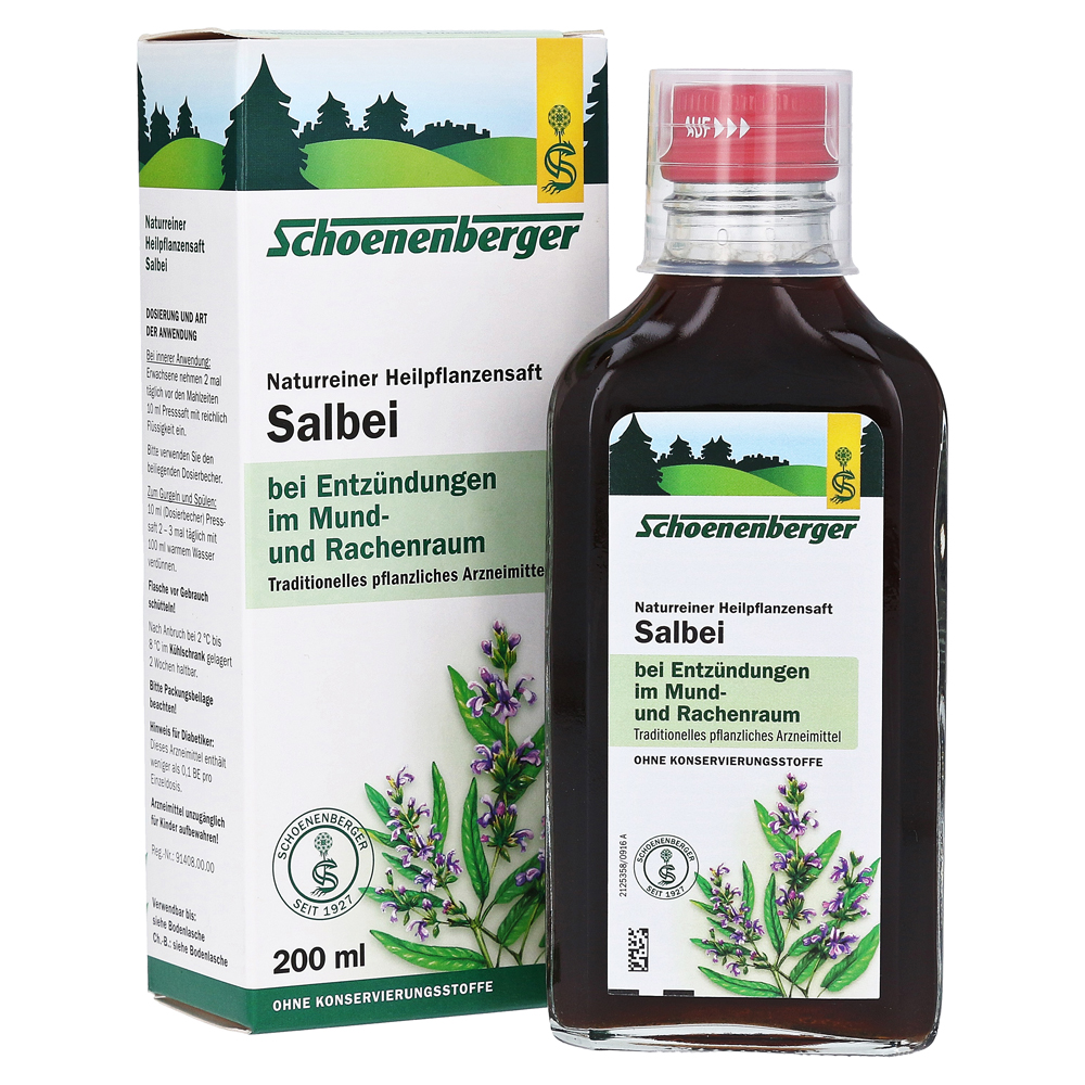 SALBEI SAFT Schoenenberger Heilpflanzensäfte 200 Milliliter