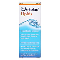 Artelac Lipids Augengeltropfen für stark tränende Augen 1x10 Gramm - Rückseite