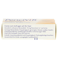 Pencivir bei Lippenherpes gefrbte Creme 2 Gramm N1 - Oberseite