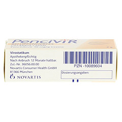 Pencivir bei Lippenherpes gefrbte Creme 2 Gramm N1 - Unterseite