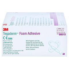 TEGADERM Foam Adhesive FK 6,9x6,9 cm kreuzf.90615 10 Stck - Linke Seite