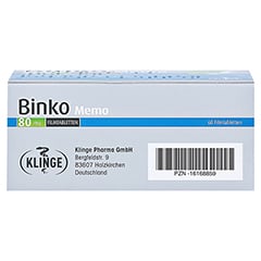 Binko Memo 80mg 60 Stck N2 - Unterseite
