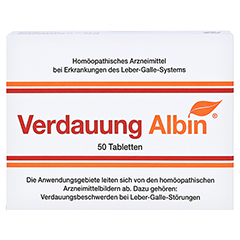 VERDAUUNG ALBIN Tabletten 50 Stück N1 - Rückseite