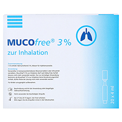 MUCOFREE 3% zur Inhalation 20x4 Milliliter - Rckseite