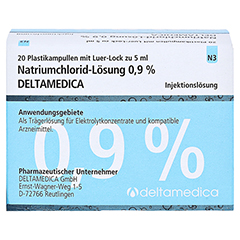 NATRIUMCHLORID-Lsung 0,9% Deltamedica Luer-Lo Pl. 20x5 Milliliter N3 - Vorderseite