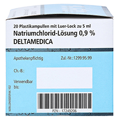 NATRIUMCHLORID-Lsung 0,9% Deltamedica Luer-Lo Pl. 20x5 Milliliter N3 - Rechte Seite