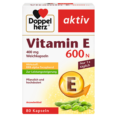 DOPPELHERZ Vitamin E 600 N Weichkapseln 80 Stck