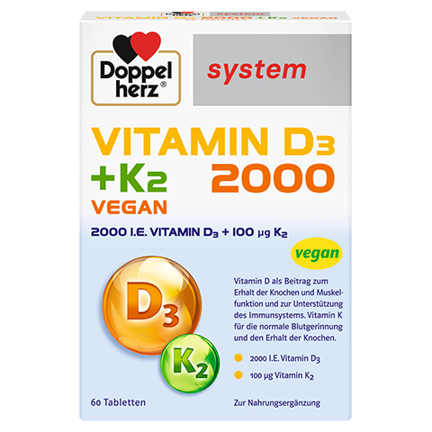 Doppelherz Vitamin D3 2000+K2 System Tabletten 60 Stck