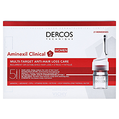 Vichy Dercos Aminexil Clinical 5 für Frauen 21x6 Milliliter - Vorderseite