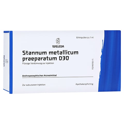 STANNUM METALLICUM praeparatum D 30 Ampullen 8x1 Milliliter N1