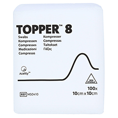 TOPPER 8 Kompr.10x10 cm unsteril 100 Stück - Vorderseite