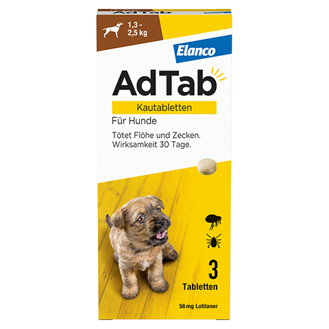 ADTAB 56 mg Kautabletten fr Hunde 1,3-2,5 kg