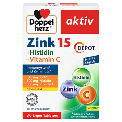 Doppelherz aktiv Zink + Histidin + Vitamin C Depot 30 Stck