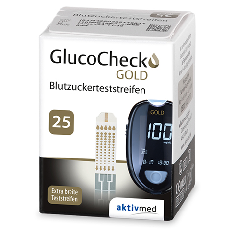 GLUCOCHECK GOLD Blutzuckerteststreifen 25 Stck