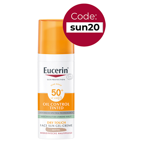 EUCERIN Sun Oil Control tinted Creme LSF 50+ mitt. 50 Milliliter