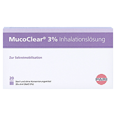 Mucoclear 3% NaCl Inhalationslösung 20x4 Milliliter - Vorderseite