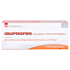 Ibuprofen-Hemopharm 400mg 30 Stück - Vorderseite