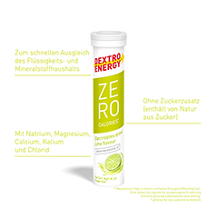 DEXTRO ENERGY Zero Calories lime Brausetabletten 20 Stck - Info 1