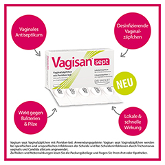 Vagisan sept Vaginalzpfchen mit Povidon-Iod 5 Stck N1 - Info 1