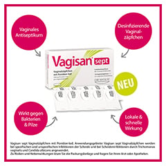 Vagisan sept Vaginalzpfchen mit Povidon-Iod 10 Stck N2 - Info 1
