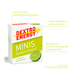 DEXTRO ENERGY minis Limette Tfelchen 50 Gramm - Info 1