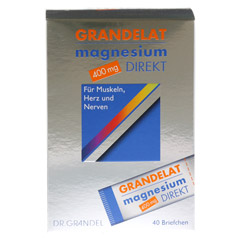 Magnesium Direkt 400 mg Grandelat Pulver 40 Stck - Vorderseite