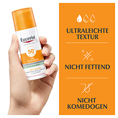 EUCERIN Sun Gel-Creme Oil Contr.Anti-Gl.Eff.LSF50+ + gratis Eucerin Oil Control Body 50 ml 50 Milliliter - Info 2