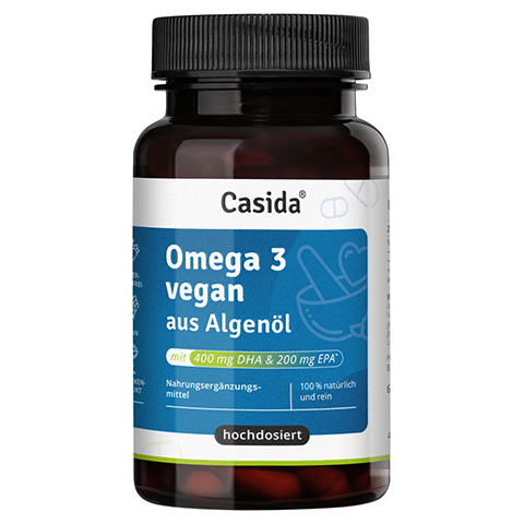 OMEGA-3 VEGAN Algenl hochdosiert EPA DHA Kapseln 60 Stck