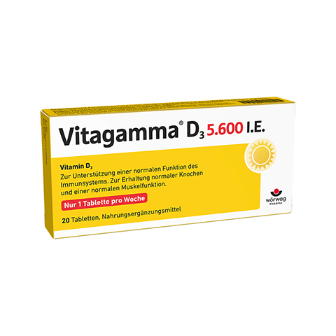 Vitagamma D3 5.600 I.E .Vitamin D3 NEM 20 Stck
