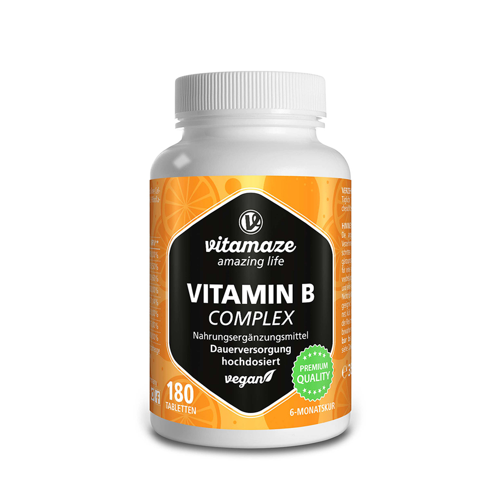 VITAMIN B COMPLEX hochdosiert vegan Tabletten 180 Stück