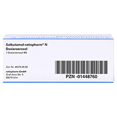 Salbutamol-ratiopharm N 1 Stck N1 - Unterseite