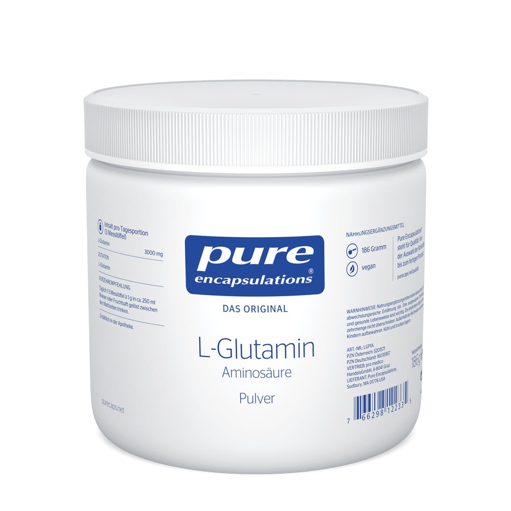 PURE ENCAPSULATIONS L-Glutamin Pulver 186 Gramm