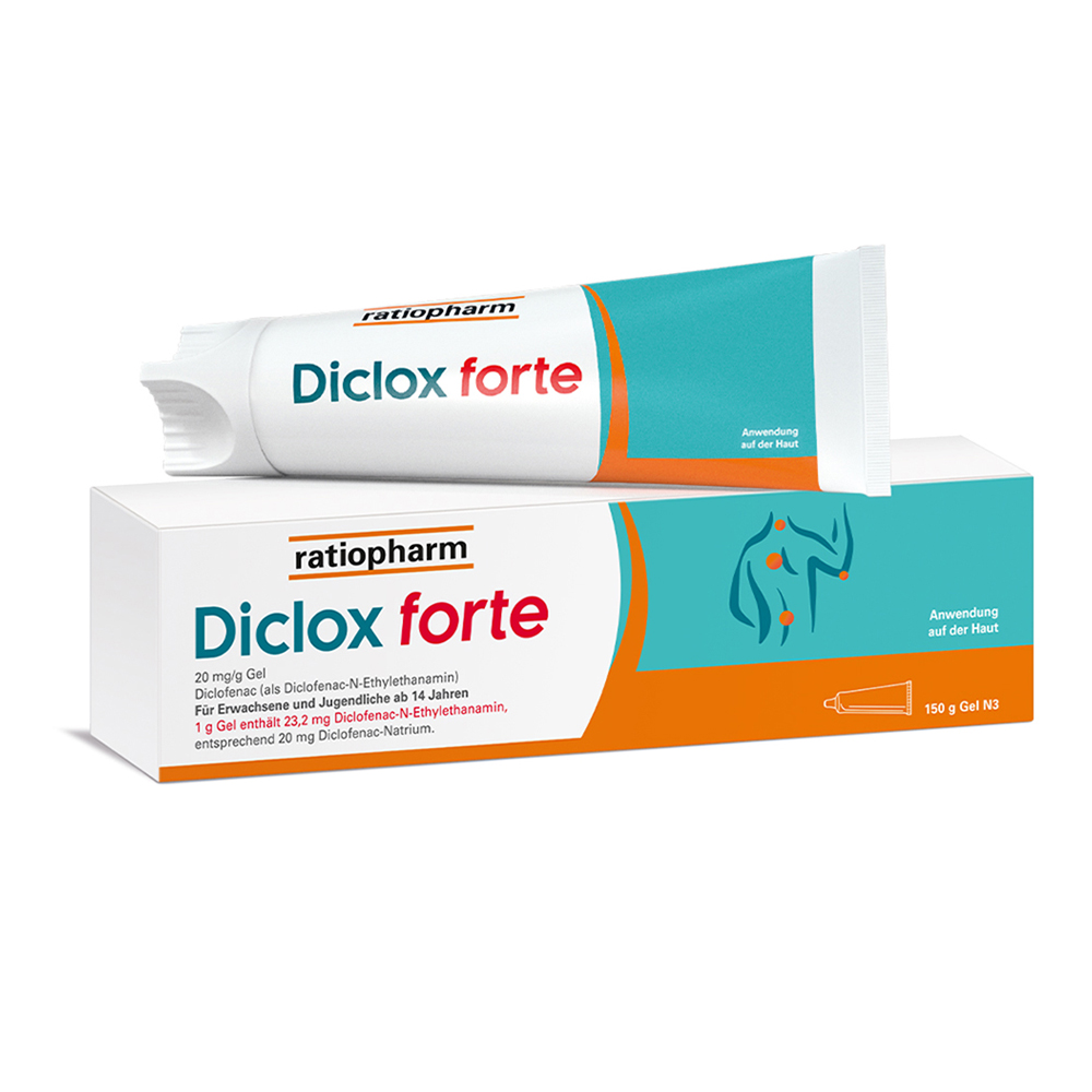 Diclox forte - Schmerzgel 2 %, mit Diclofenac Gel 150 Gramm