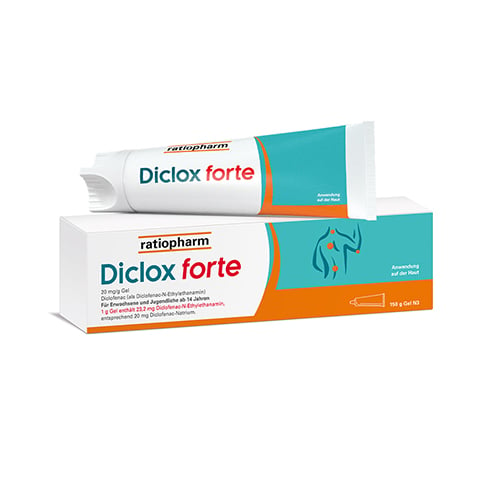 Diclox forte - Schmerzgel 2 %, mit Diclofenac 100 Gramm N2