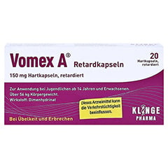 Vomex A Retardkapseln 20 Stück N1 - Vorderseite