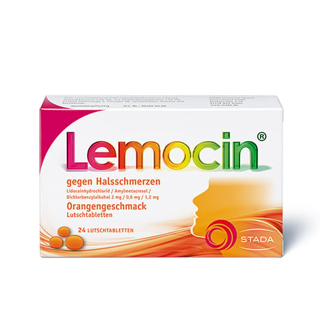 Lemocin gegen Halsschmerzen 2mg/0,6mg/1,2mg Orange 24 Stck N1