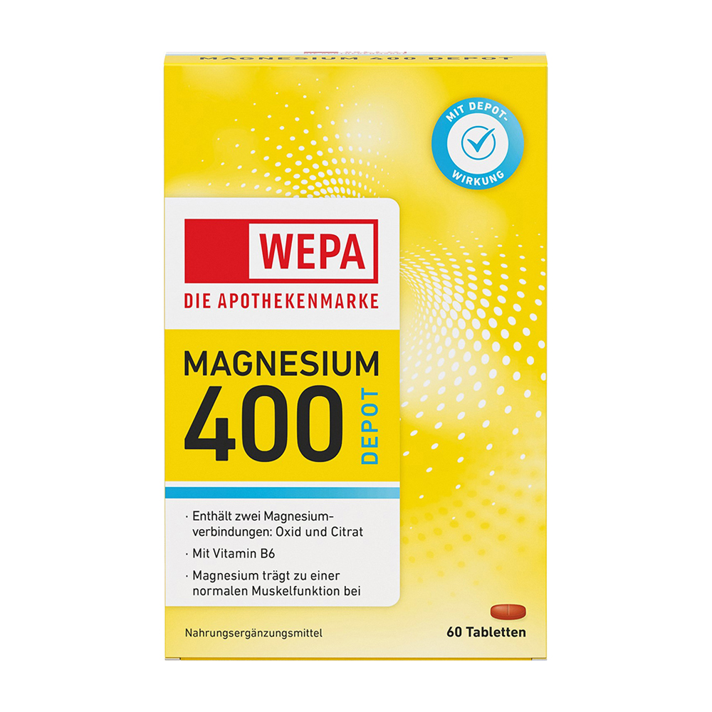 WEPA Magnesium 400 DEPOT+B6 Tabletten 60 Stück