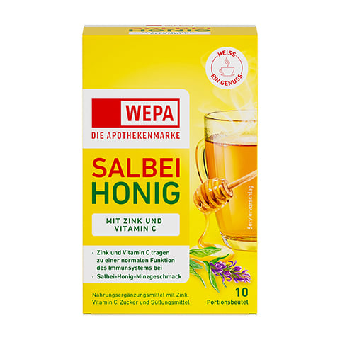 WEPA Salbei+Honig+Vitamin C+Zink Pulver 10x10 Gramm