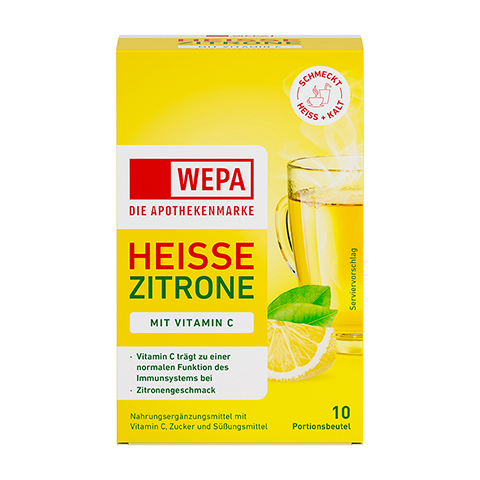 WEPA heie Zitrone+Vitamin C Pulver 10x10 Gramm