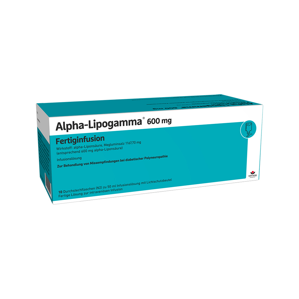 ALPHA-LIPOGAMMA 600 mg Fertiginfusion Dsfl. 10x50 Milliliter