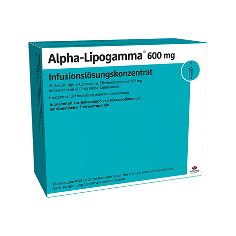 ALPHA-LIPOGAMMA 600 mg Infusionslsg.-Konzentrat 10x24 Milliliter N2
